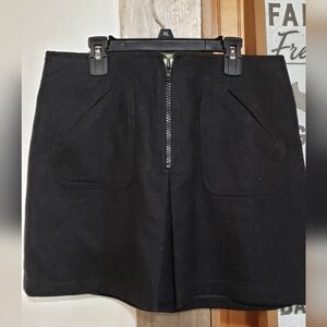 Gap Size 8 Wool Mini Skirt Zipper Pockets Fall Winter Great With Tights